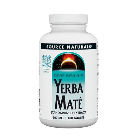 Source Naturals, Yerba Mate, 600 mg, 180 tabs