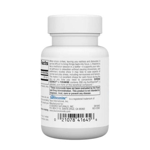 Source Naturals, L-Theanine, 200 mg, 30 Caps Source Naturals