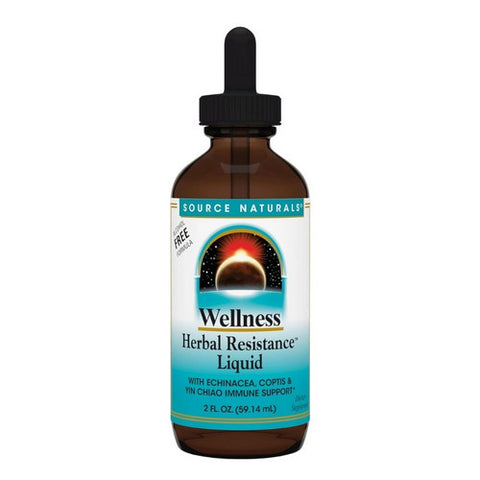 Source Naturals, Wellness Herbal Resistance Liquid Alcohol Free Formula, 2 Oz