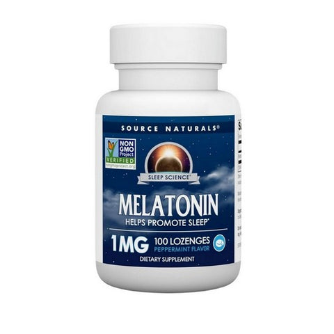 Source Naturals, Melatonin Peppermint, 2.5 mg, Sublingual Peppermint 100 Tabs