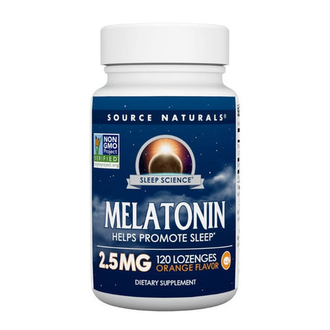 Source Naturals, Sleep Science Melatonin Orange, 2.5 mg, Sublingual Orange 120 Tabs