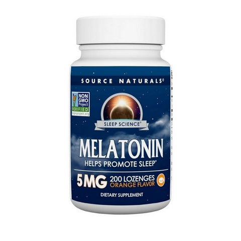 Source Naturals, Melatonin Orange, 5 mg, Sublingual Orange 200 Tabs