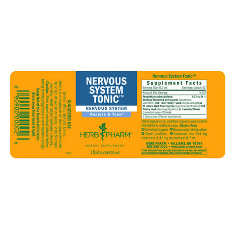 Herb Pharm, Nervous System Tonic, 1 oz Herb Pharm