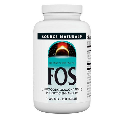 Source Naturals, FOS (Fructooligosaccharides), 1000 MG, 200 Tabs