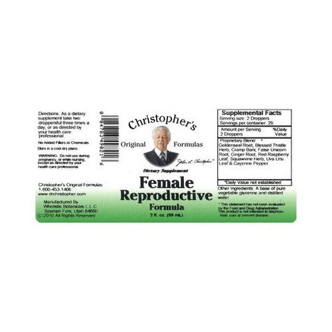 Dr. Christophers Formulas, Female Reproductive Formula, 2 Oz Dr. Christophers Formulas
