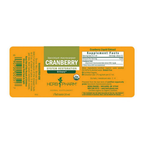 Herb Pharm, Cranberry, 1 Oz Herb Pharm