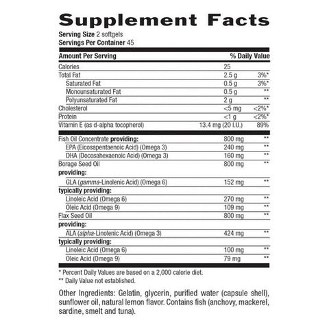 Country Life, Ultra Omega 3-6-9, 90 Softgel