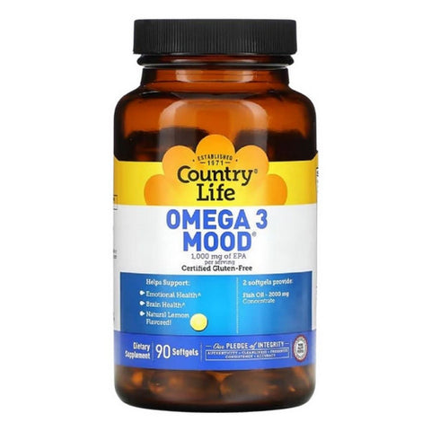 Country Life, Omega 3 Mood, 90 Softgels