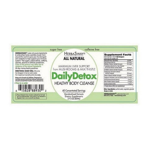 Herbasway, Daily Detox Liver Enhancer, 2 Oz Herbasway