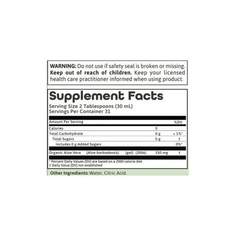 Dynamic Health Laboratories, Organic Aloe Vera Juice, Unflavored 32OZ