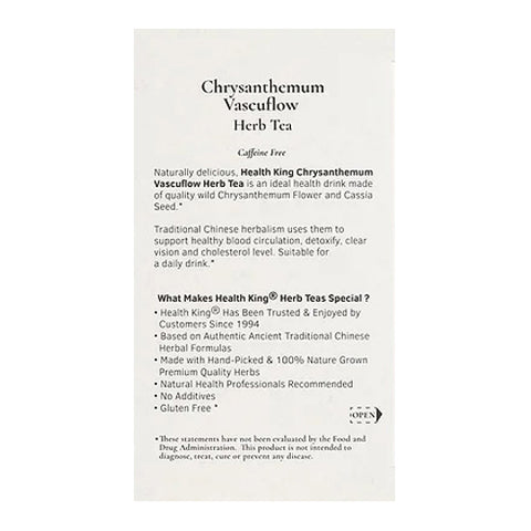 Health King, Chrysanthemum Vascuflow Herb Tea, 20bg