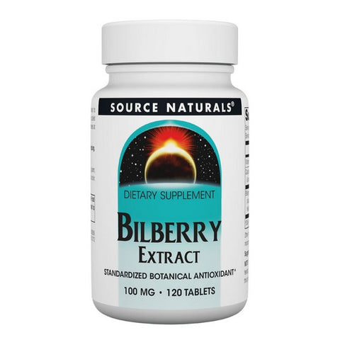 Source Naturals, Bilberry Extract, 100 MG, 120 Tabs