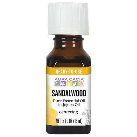 Aura Cacia, Precious Essentials Oil, Sandlewood Jojoba, 0.5 Oz