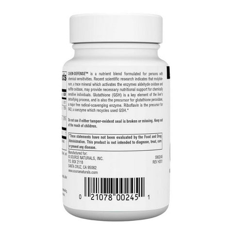 Source Naturals, Chem-Defense Sublingual, Orange 90 Tabs