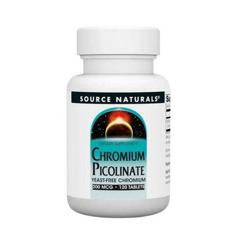 Source Naturals, Chromium Picolinate Yeast Free, 200 Mcg, 120 Tabs Source Naturals
