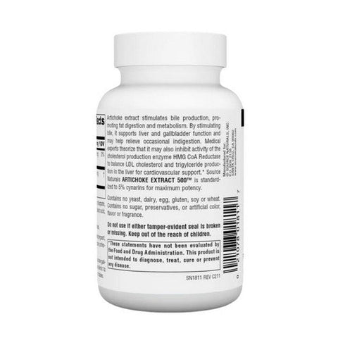 Source Naturals, Artichoke Extract, 500 mg, 90 Tabs Source Naturals