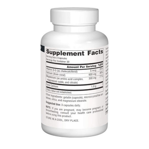 Source Naturals, Coral Calcium, W/magnesium Capsules 90 Caps