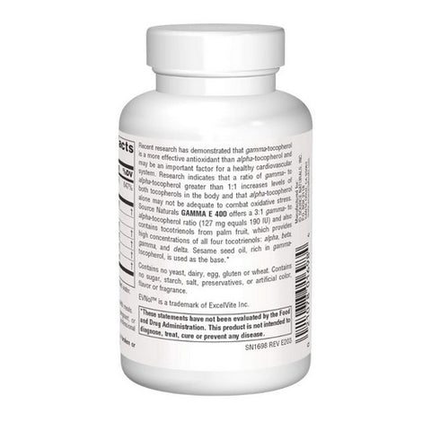 Source Naturals, Gamma E 400 Complex, 60 Softgels