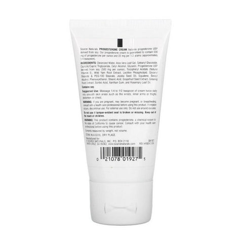 Source Naturals, Progesterone Cream, in Tube 2 oz tube