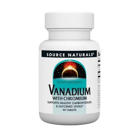 Source Naturals, Vanadium With Chromium, W/chromium 90 Tabs