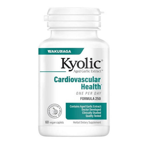 Kyolic, Aged Garlic Extract Cardiovascular Health One Per Day Formula 250, 1000 Mg, 60 Vegan Caplets