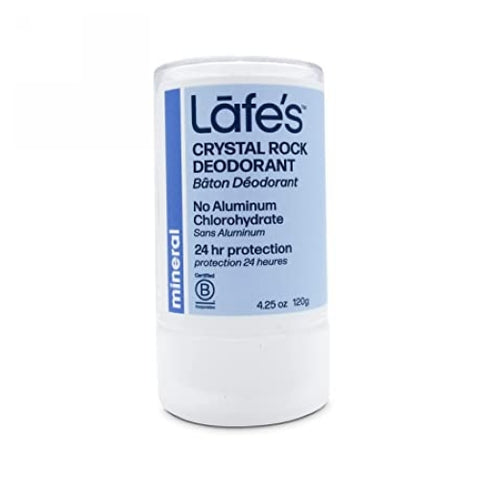 Lafes Natural Body Care, Crystal Rock Mineral Deodorant, 4.25 Oz