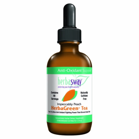 Herbasway, Herbagreen Tea Peach, Peach, 2 oz