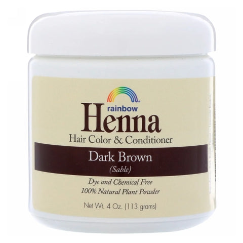 Rainbow Research, Henna Hair Color And Conditioner Dark Brown Sable, PERSIAN DARK BROWN, 4 OZ