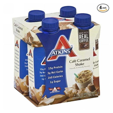 Atkins, Ready-To-Drink Shakes, Cafe Caramel, 4/11 Oz