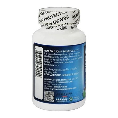Clear Products, Clear Cold Sores Shingles And Uti'S, 60 Caps