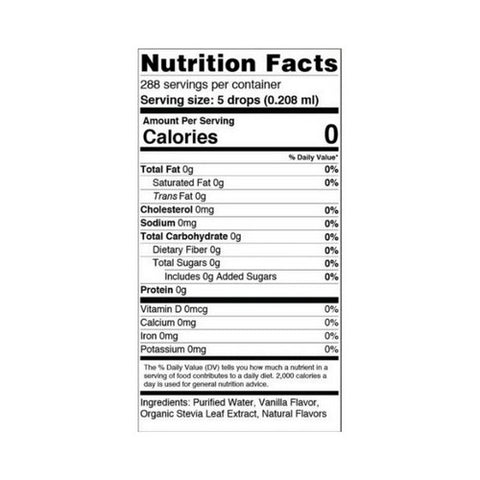 Sweetleaf Stevia, Sweet Drops Sweetener Vanilla Creme, Vanilla Cream 2 fl oz