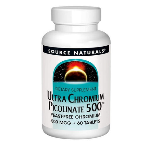 Source Naturals, Ultra Chromium Picolinate 500, 500 mcg, 60 Tabs