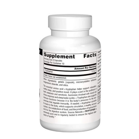Source Naturals, L-Tryptophan, 500 MG, 30 Caps