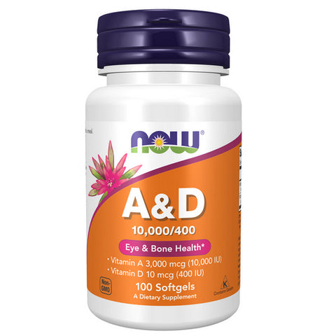 Now Foods, Vitamin A & D, 10000/400, 100 Sgels