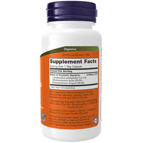 Now Foods, 8 Billion Acidophilus & Bifidus, 120 Caps Now Foods