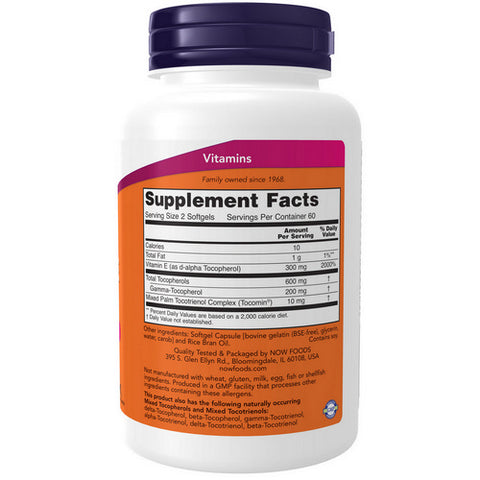 Now Foods, Advanced Gamma E Complex, 120 Sgels