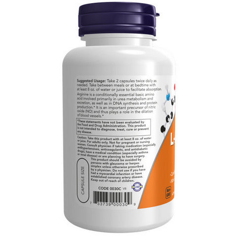 Now Foods, L-Arginine, 500 mg, 100 Caps