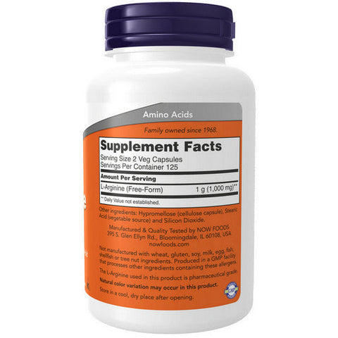 Now Foods, L-Arginine, 500 mg, 250 Caps Now Foods