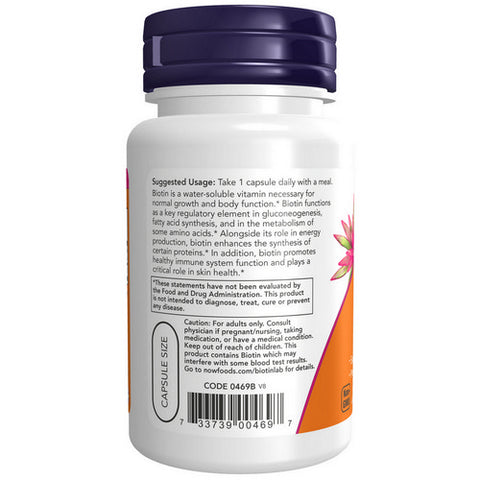 Now Foods, Biotin, 1000 mcg, 100 Caps