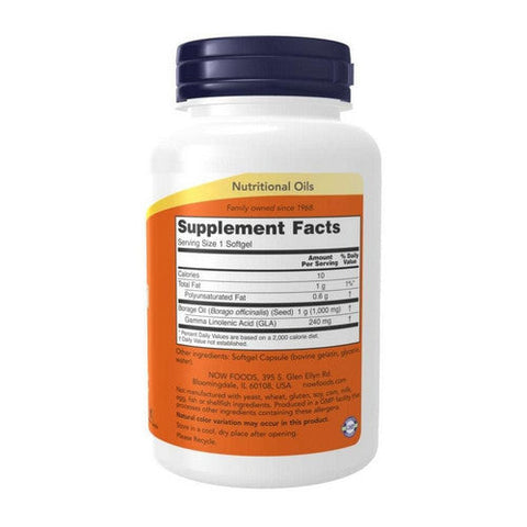 Now Foods, Borage Oil, 1000 mg, 60 Softgels Now Foods