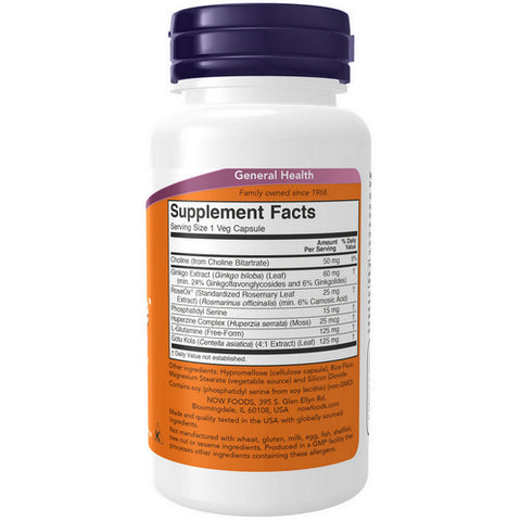 Now Foods, Brain Elevate Formula, 60 Vcaps