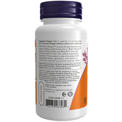 Now Foods, Brain Elevate Formula, 60 Vcaps
