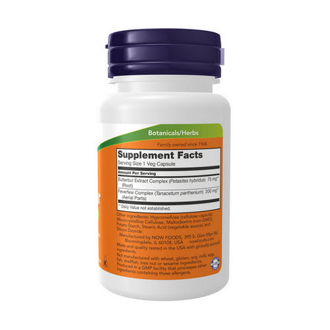 Now Foods, Butterbur, 75 mg, 60 Veg Caps