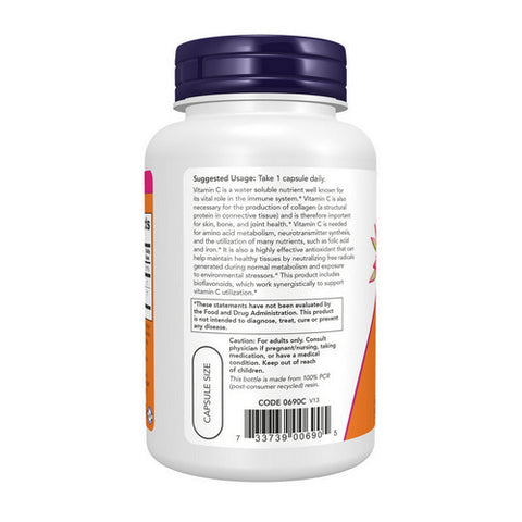 Now Foods, VitaminC-1000, With 100 mg of Bioflavonoids, 100 Caps