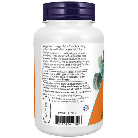 Now Foods, Calcium Citrate, 100 Tabs
