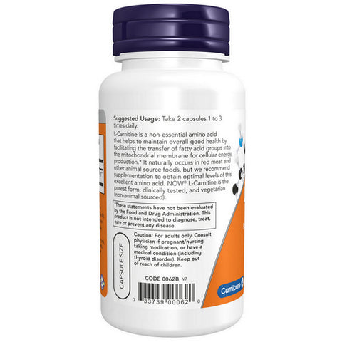 Now Foods, L-Carnitine, 250 mg, 60 Caps