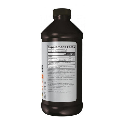 Now Foods, L-Carnitine, Liquid Tropical Punch 16 OZ