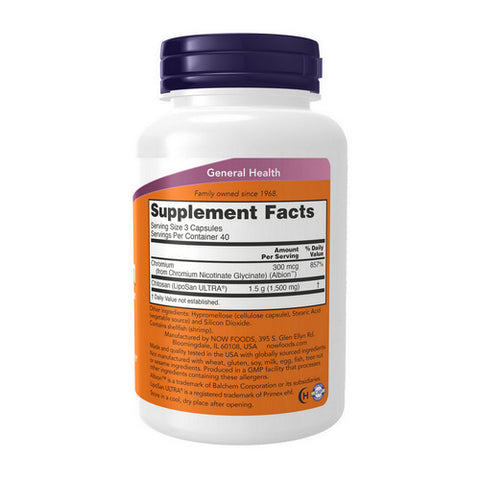 Now Foods, Chitosan plus Chromium, 500 mg, 120 Caps