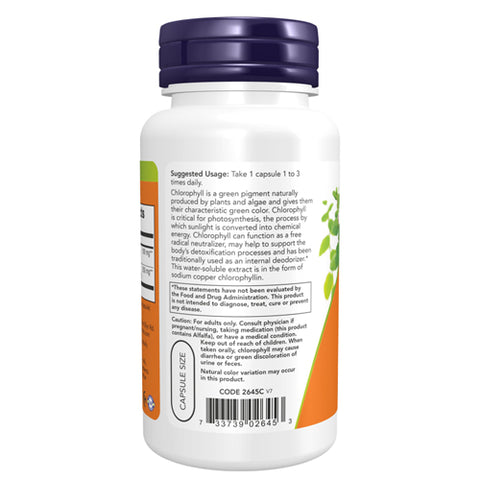 Now Foods, Chlorophyll, 100 mg, 90 Veg Capsules