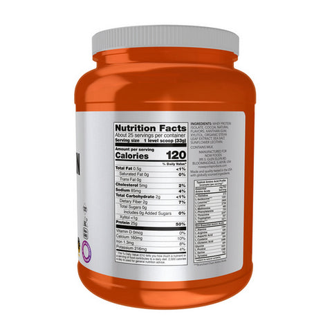 Now Foods, Whey Protein Isolate, Dutch Chocolate, 1.8 lbs